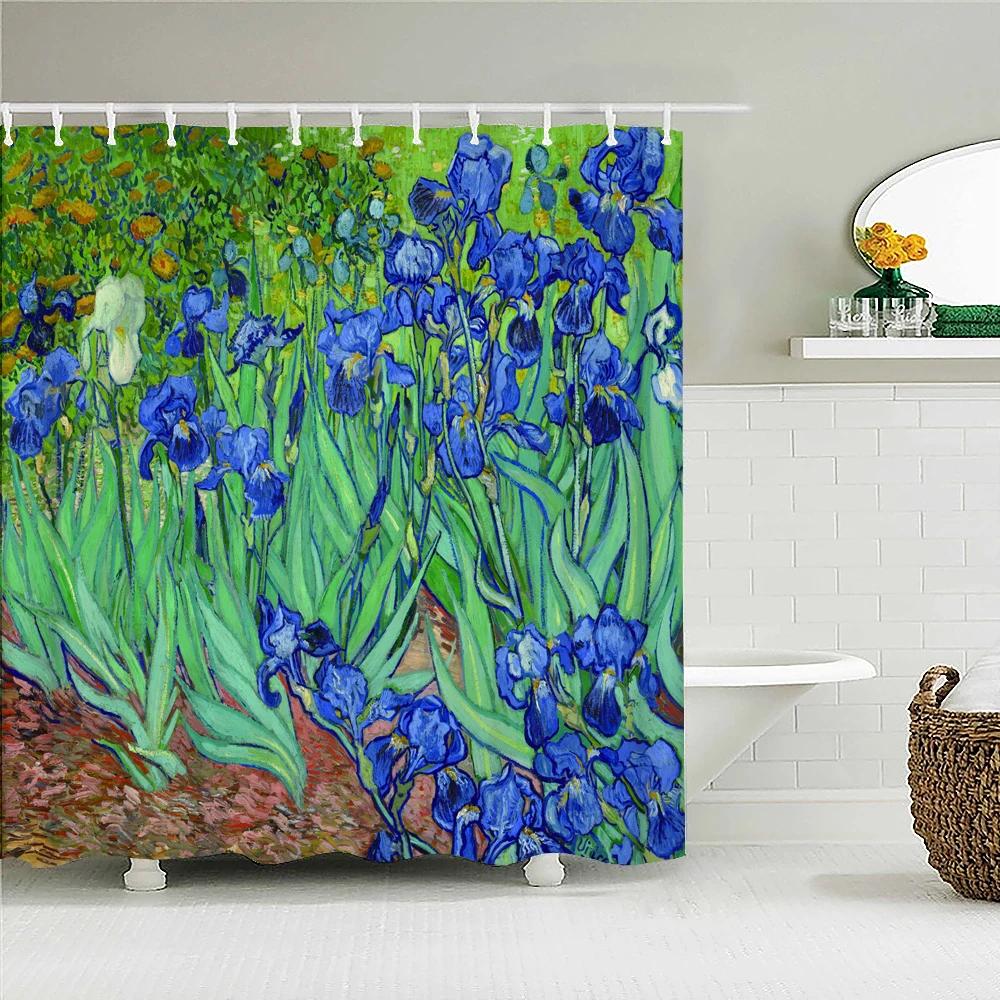 

Fairy Tale Dream Forest Garden Shower Curtain Waterproof Fabric Bathroom Curtains Oil Painting Landscape Bath Screens with Hooks W90xH180cm(35x70 in)