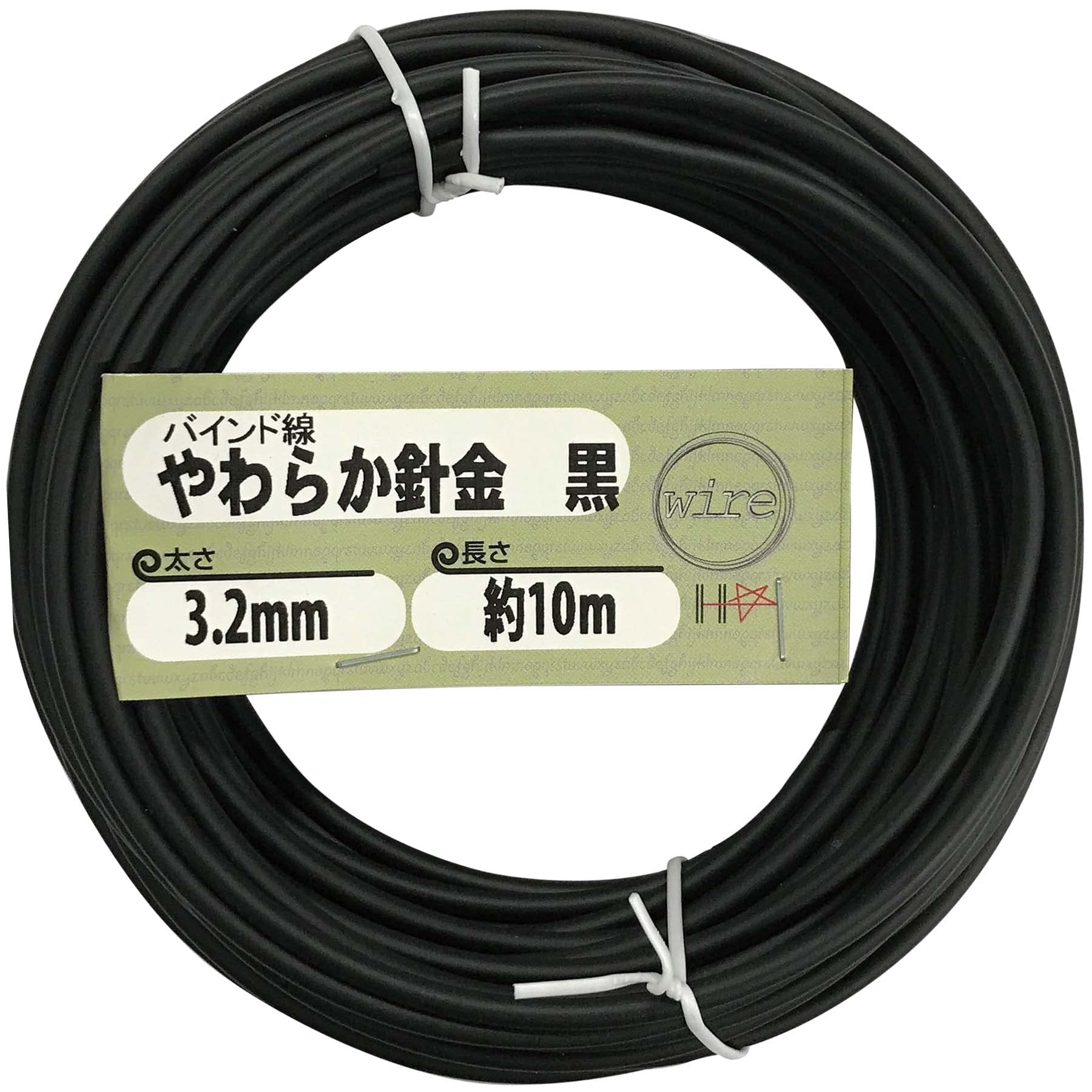 

DAIDOHANT Soft wire black x 10M 10155970 (bind wire) (outer diameter) 3.2mm (length) чорний