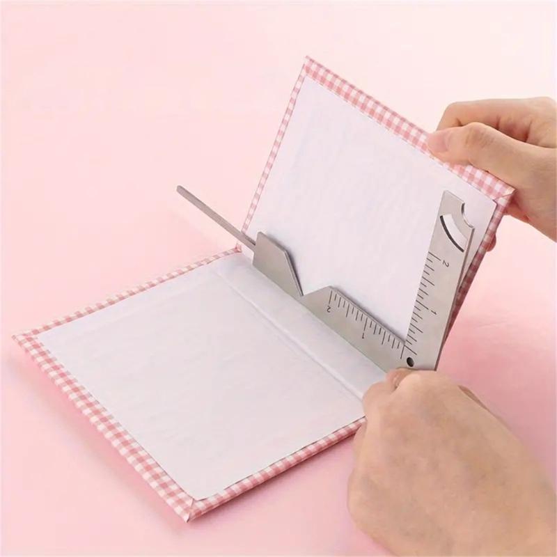 Multipurpose Book Cover Measuring Tool With Stainless Steel Construction For Crafts