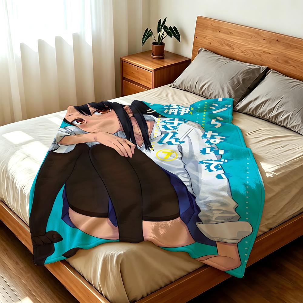 Anime N-Nagatoro S-San Throw High-Density Short Plush Blanket Soft Skin-Friendly for Sofa Nap Air-Conditioned Room