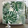 Green Plant Leaves Printed Shower Curtains Waterproof Polyester Curtain with Hook Decoration Bathroom Curtains 3D Shower Curtain