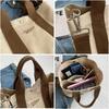 BEIBANG Women's Mini Tote Canvas Bag, Handbag, Crossbody Bag, Canvas Shoulder Bag, 3-Way, Embroidered, Commuter Bag, Small Handbag, Diaper Bag,