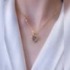 Fashion Heart Pendant Necklace for Women Girls, Luxury Zircon Love Statement Jewelry, Elegant Gift