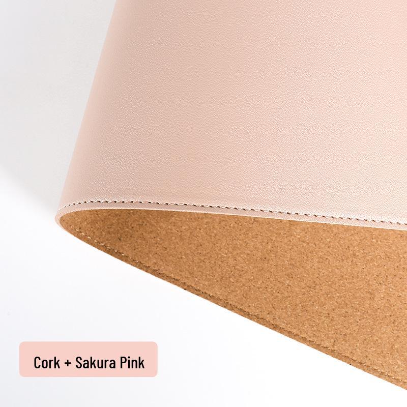 Non-Slip PU Leather Table and Bar Mats with Cork Coasters