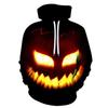 Spring and Autumn Pumpkin Halloween 3D Digital Printing Men and Women Casual Fashion Hooded Sweatshirt