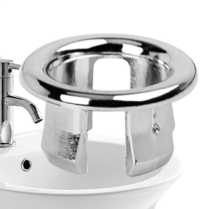 Sink Overflow Ring Kitchen Bathroom Basin Trim Bath Sink Round Hole Hollow Overflow Cap Sink Hole Round Overflow Cover