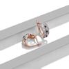 Elegant Sparkling Ear Cuffs for Women Rose Gold Blue White Zircon Clip Earrings