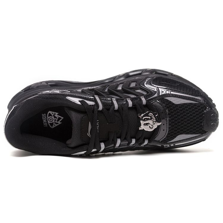 Li-Ning Horská Barva Odolné proti Opotřebení Prodyšné Nízké Sportovní Ležérní Boty Dámské tenisky Černá AGLS064-1