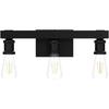 Farmhouse Bathroom Vanity Light Fixtures 3-Light Bathroom Light Fixtures Over Mirror Matte Black Vanity Light Industrial Vintage Wall Light Fixtures