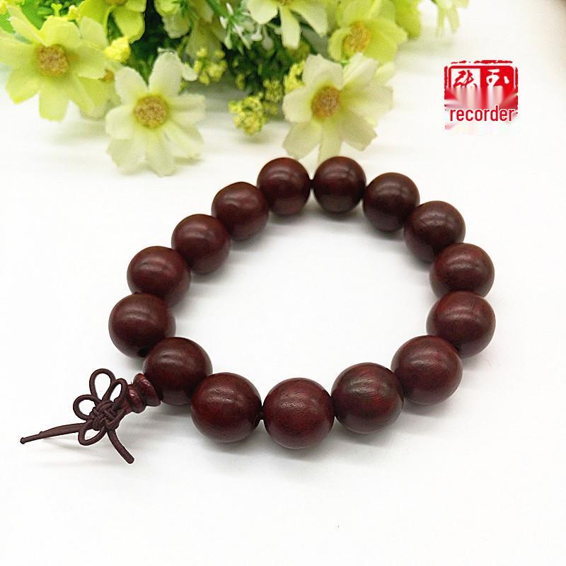 Red Rosewood Prayer Beads Bracelet - Clearance Special