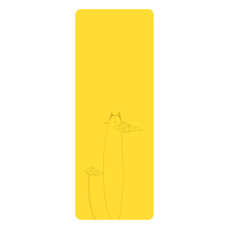 Non-slip, Sweat-absorbing, Personality Cartoon Yoga Mat - Natural Rubber, Widened & Long for Fitness and Plank Support