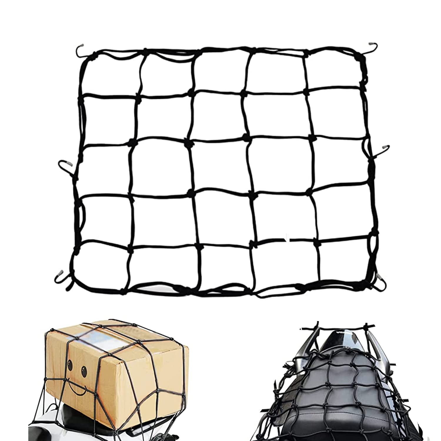 

Мотоциклетная сетка, Туристическая сетка, Резиновая сетка, Грузовая сетка, Прочная конструкция, Хорошая эластичность, Удобная в чёрный