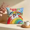 Fashion RRainbow Briteied Cushion Cover Stylish Washable Pillow Cover Ideal for Couch Bedroom Car Decoration