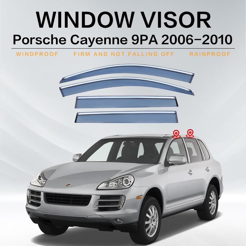 For Porsche Cayenne 9PA 92A 9Y0 Window Visor Weathershield Side Window Deflector Window Decorative Bright Strip Accessories