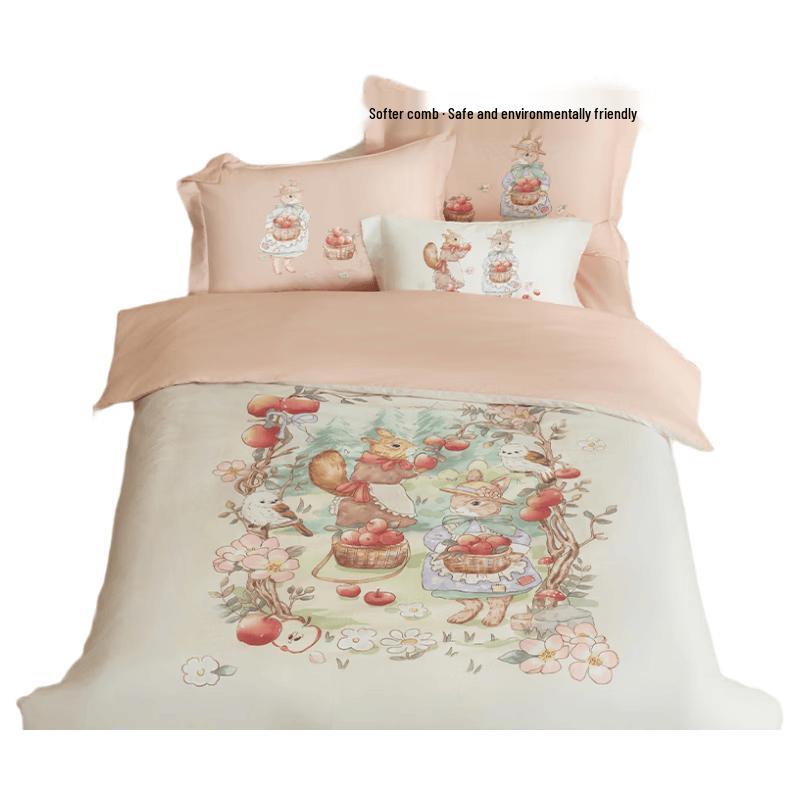 Mengjie Baby A-Class 100% Cotton Kids Bedding Set 1.5m Fitted Sheet (Quilt Cover 200x230cm)
