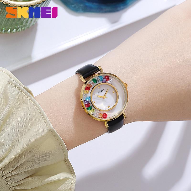 Supply Moment Beauty Creative Diamond Women's Watch Quartz Watch Stylish and Simple Student Casual Versatile Watch
