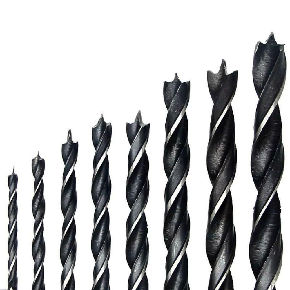 5PCS 4/5/6/8/10mm Three-pointed Woodworking Drill 1/4" Hex Shank Twist Dril Bit Wood Hole Opener