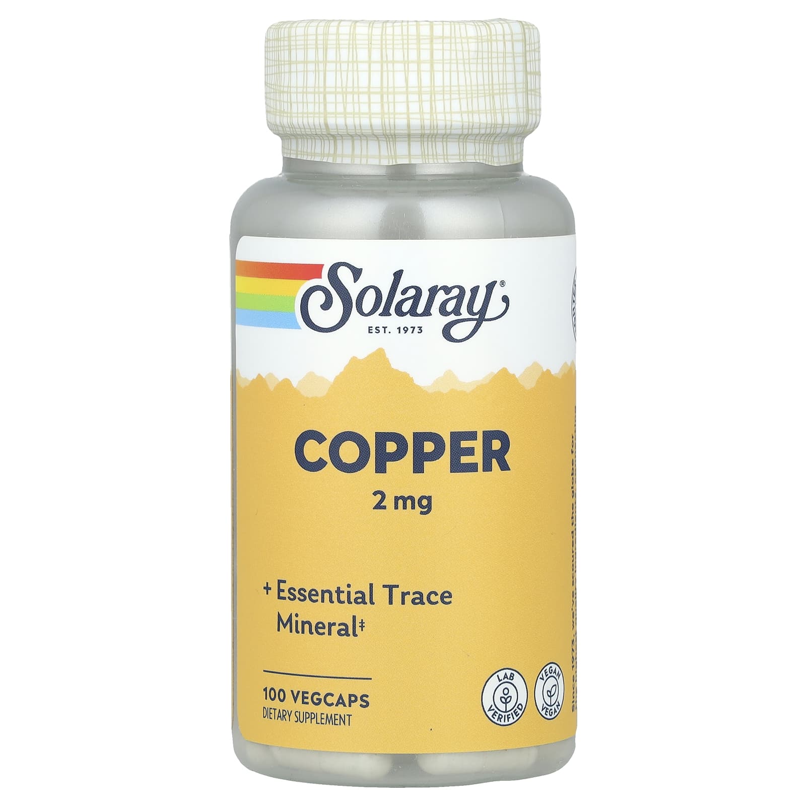 

Copper, 2 Mg, 100 Capsules (Vegetable)