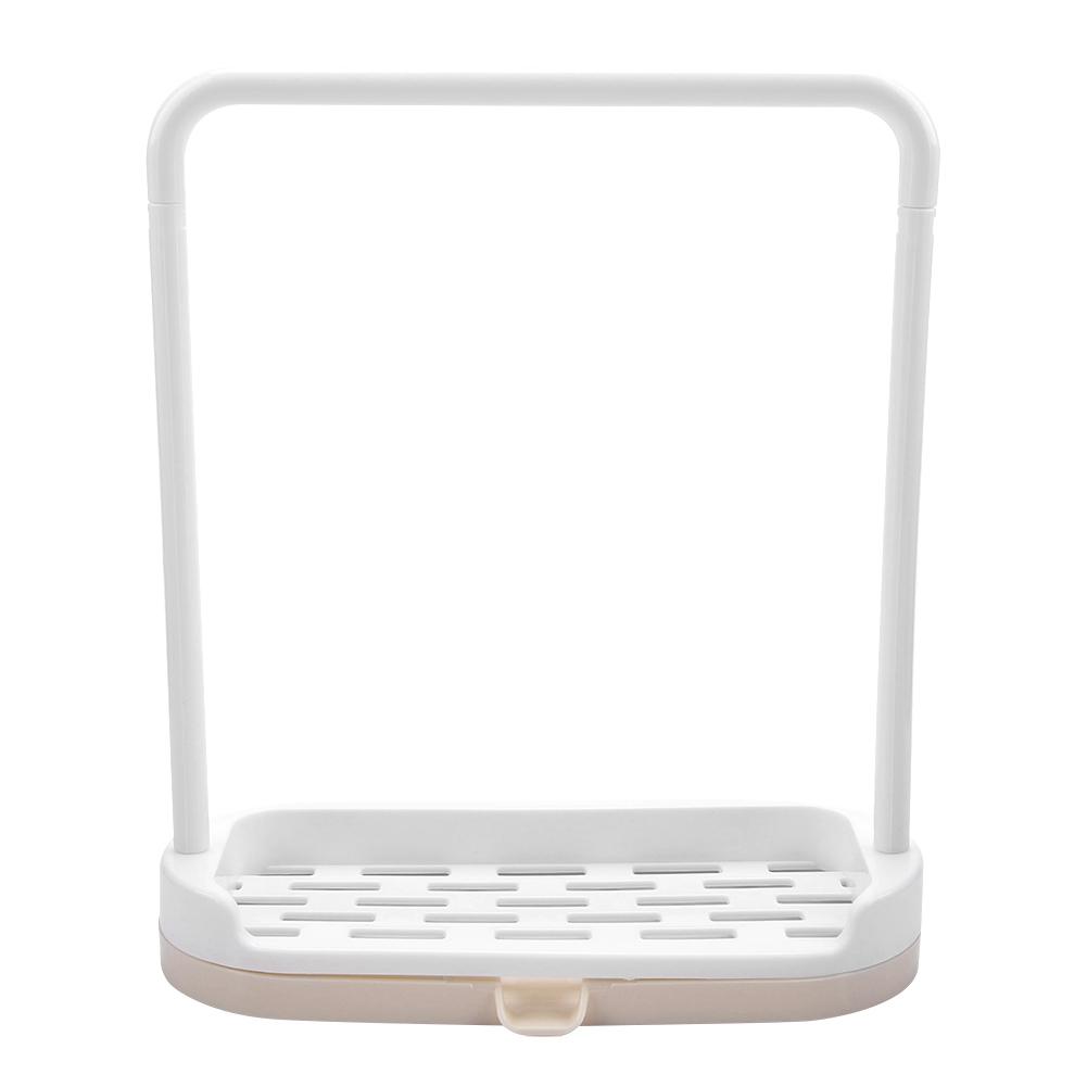 Kitchen Detachable Bar Towel Drying Rack Storage   Rack for Dishcloth Sponge Soa(Beige)