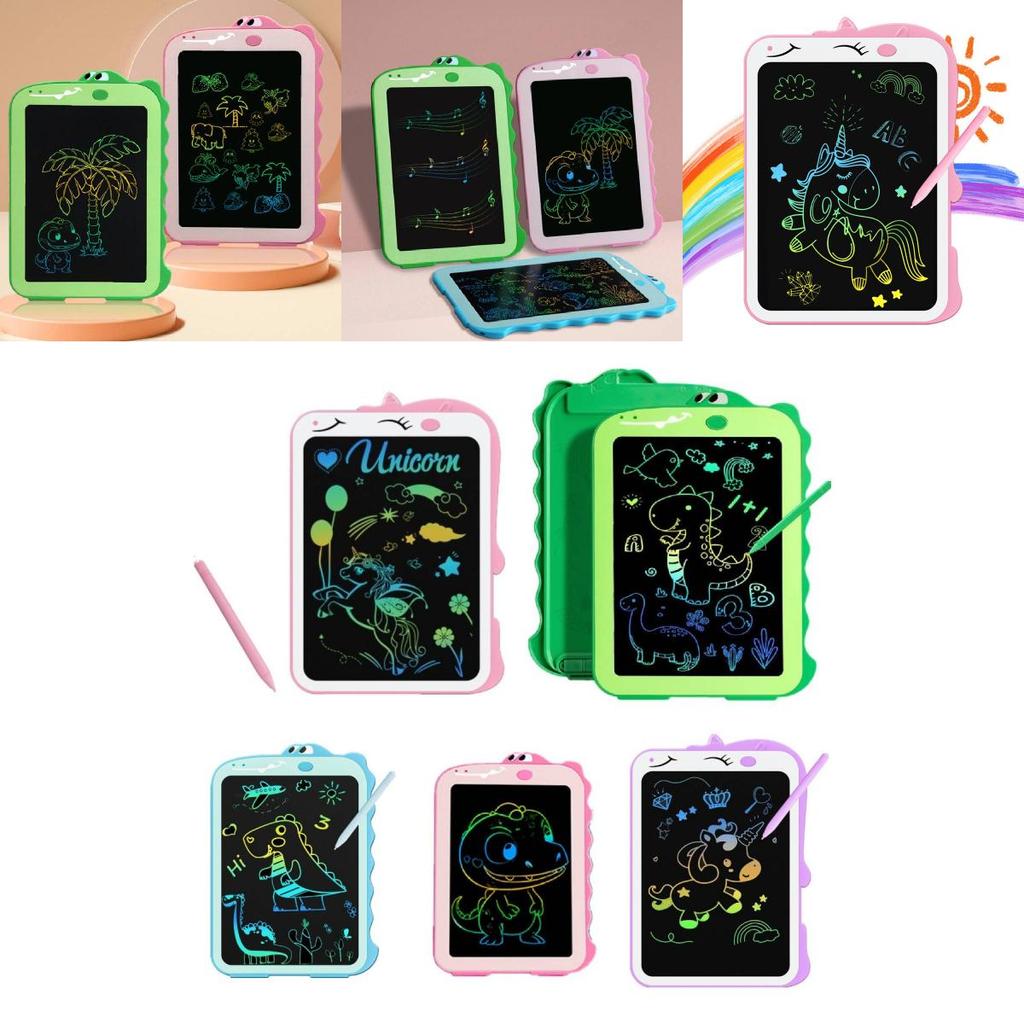 Colorful 10-inch Cartoon Dinosaur Unicorn Graffiti Educational Lcd Writing Tablet For Kids