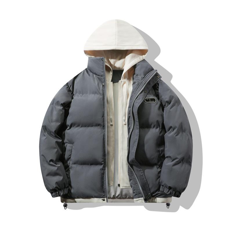 Fake Zweiteiler Modemarke Winter Baumwollmantel Neu Locker Warm Kapuzenjacke Kalt