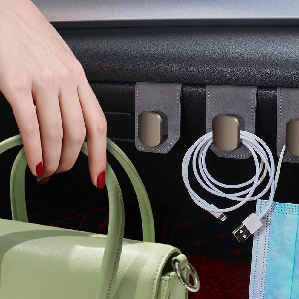 Universal Car Glove Box Hooks Passenger Purse Bag Hanger Hat Holder Interior Storage Auto Suede Accessories Hook