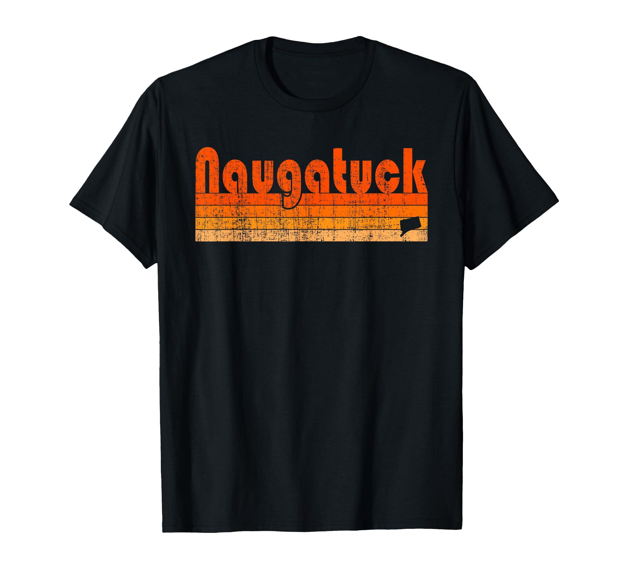 

Connecticut retro Naugatuck, 80 s style. T-shirt чорний