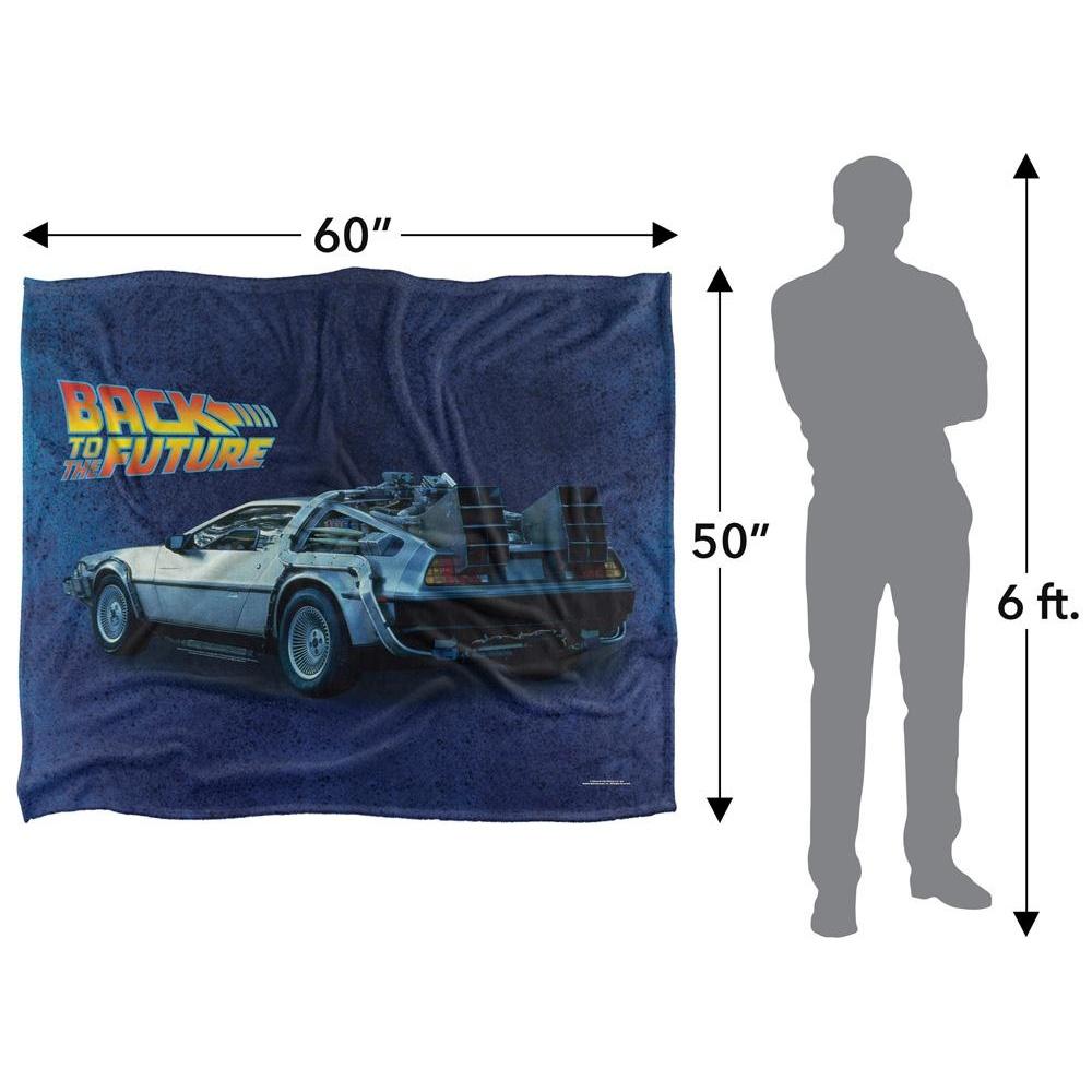 Back To The Future Silky Delorean Supersoft Blanket