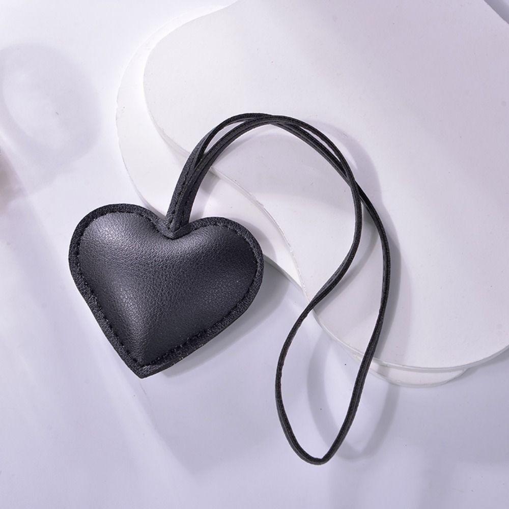 Car Keyring Heart Keychain PU Leather Bag Pendant Multi-color PU Leather Hanger  Women