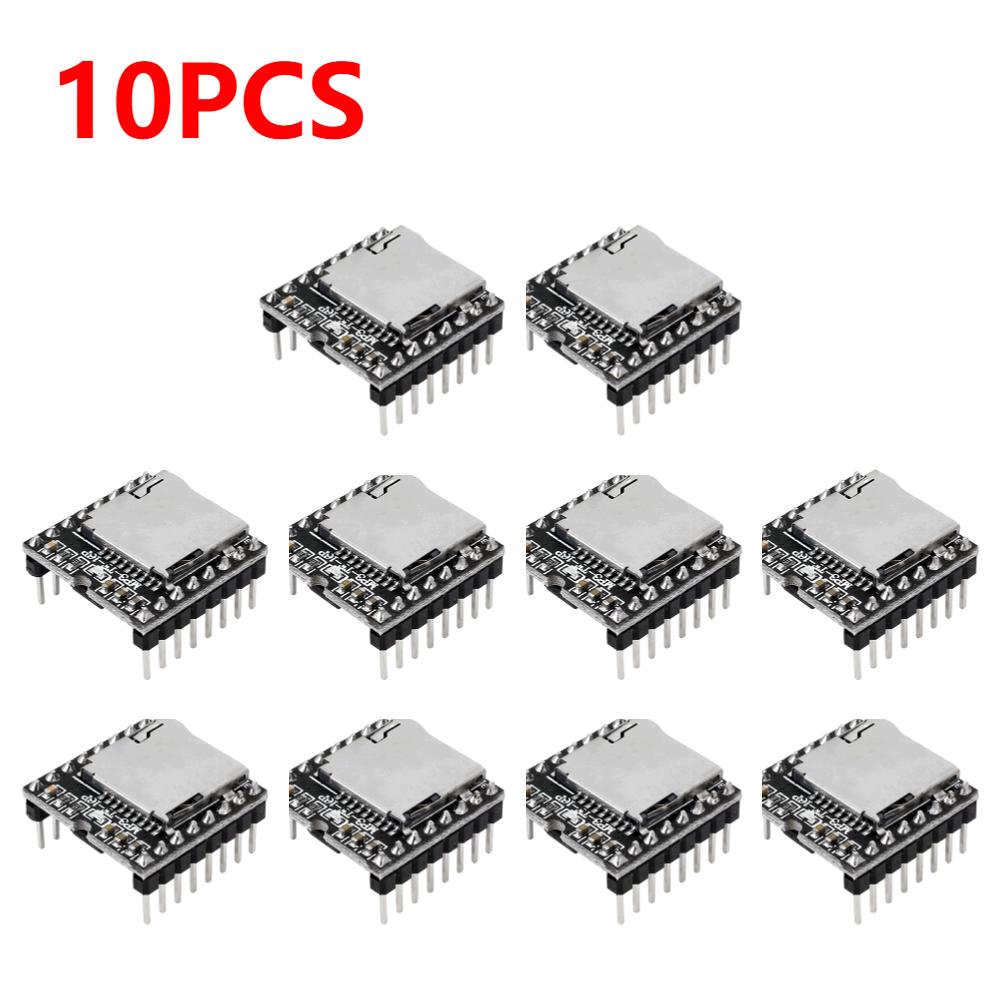 1-10PCS Dfplayer TF Card U Disk Mini MP3 DF Player Audio Voice Module IO/Serial Port/AD MP3-TF-16P For Arduino