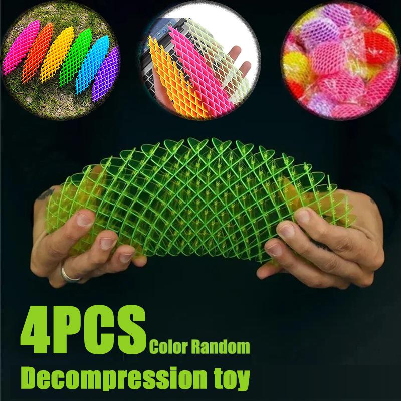 Worm Unpacking Morphing Toy Fidget Worm Six Sided Pressing Stress Squishy Worms Stress Relief Toys trange small toys