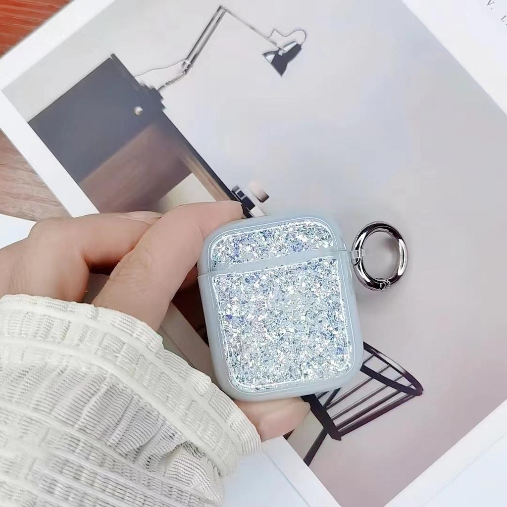 Glitter Earphone Case High Flash for Apple AirPods 1 /1/1 Generation Pro1 Cute Girl Shell Pearl Pendant