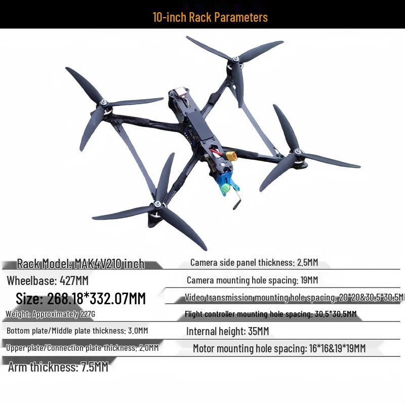 Rongyi 10-inch ELRS 2.4G FPV Racing Drone Kit