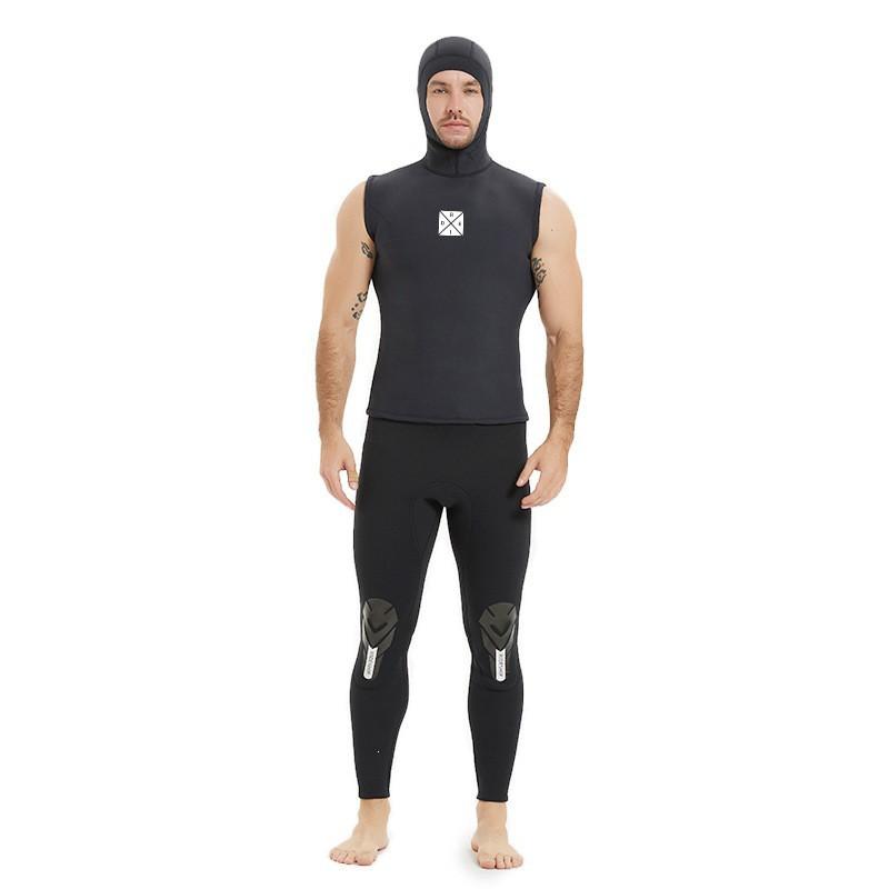 3mm Neoprene Sleeveless Hooded Wetsuit Vest Diving Snorkeling Surfing Water Sports Warmth Protection