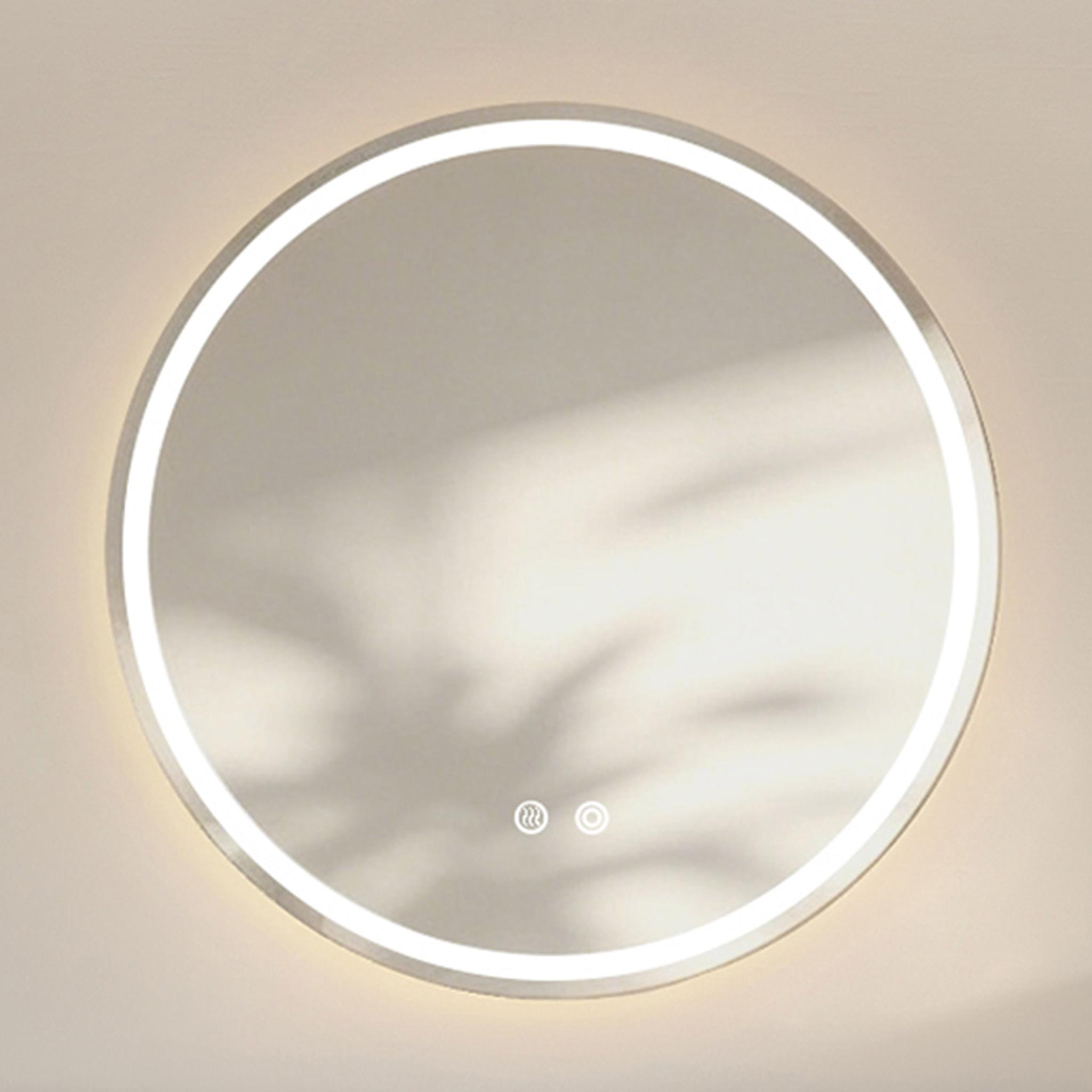 80X80cm round bathroom mirror with lighting