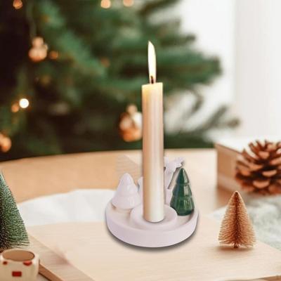 Christmas Candle Holder Stand Party Supplies Candlesticks Tray Tealight for Living
