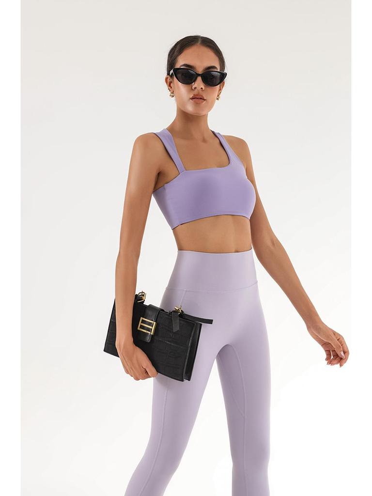 Damen Europäisch & Amerikanisch Grenzüberschreitend Yoga Laufen Sport Nackt Fühlen Westenstil Fitness Trainings Top BH