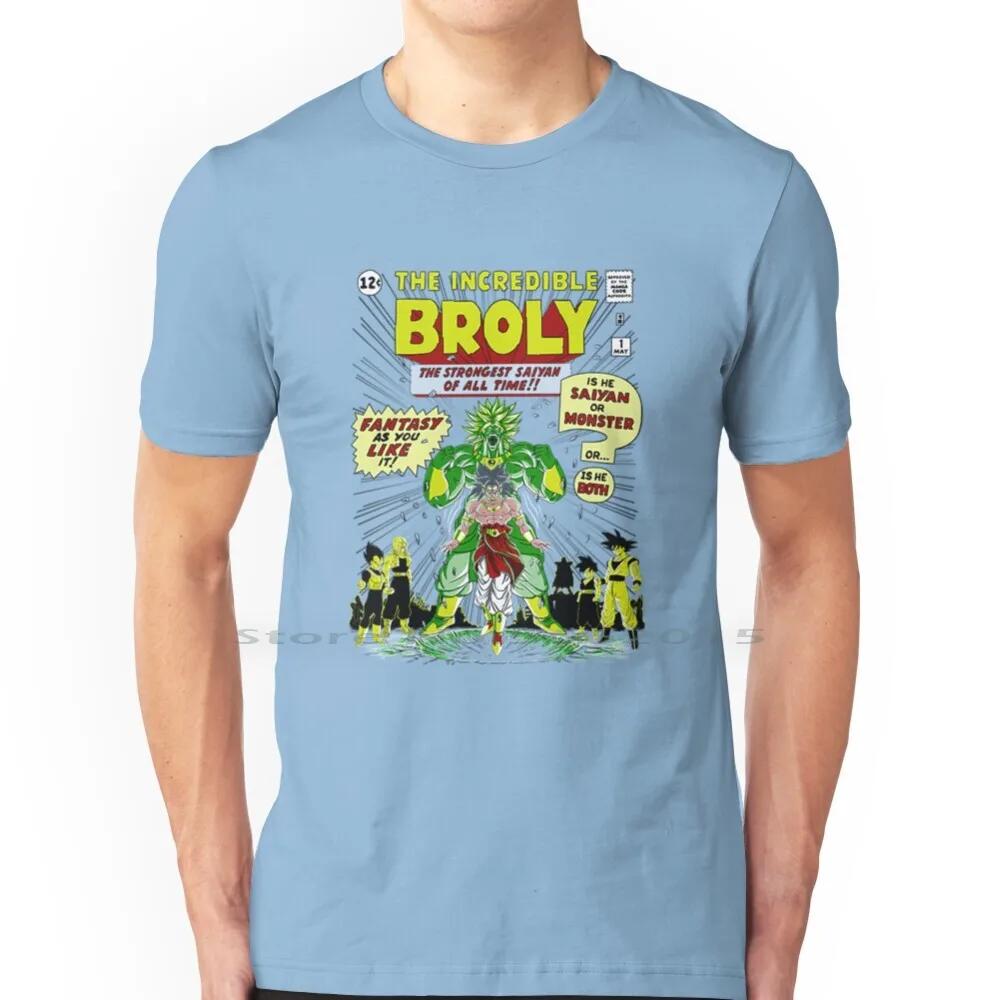 The Incredible Broly T Shirt 100 Cotton Rbrow Super Cartoons Animation Anime Manga Tv Z Broly Idea Quote Sayings Funny Humor