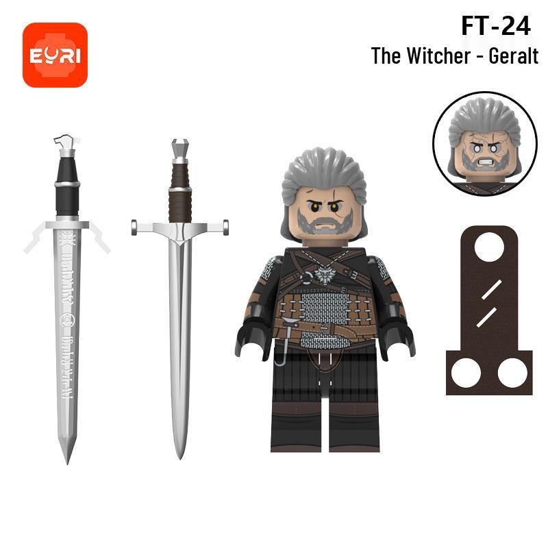 Witcher Geralt & Ciri Monster Hunter Building Blocks Educational Toy for Children