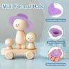 PATIKIL 2.3-inch Mini Formal Hats, Set of 12, Miniature Doll Hats for Crafts, Hair Accessories, Dolls, Snowmen, and Decorations, Black