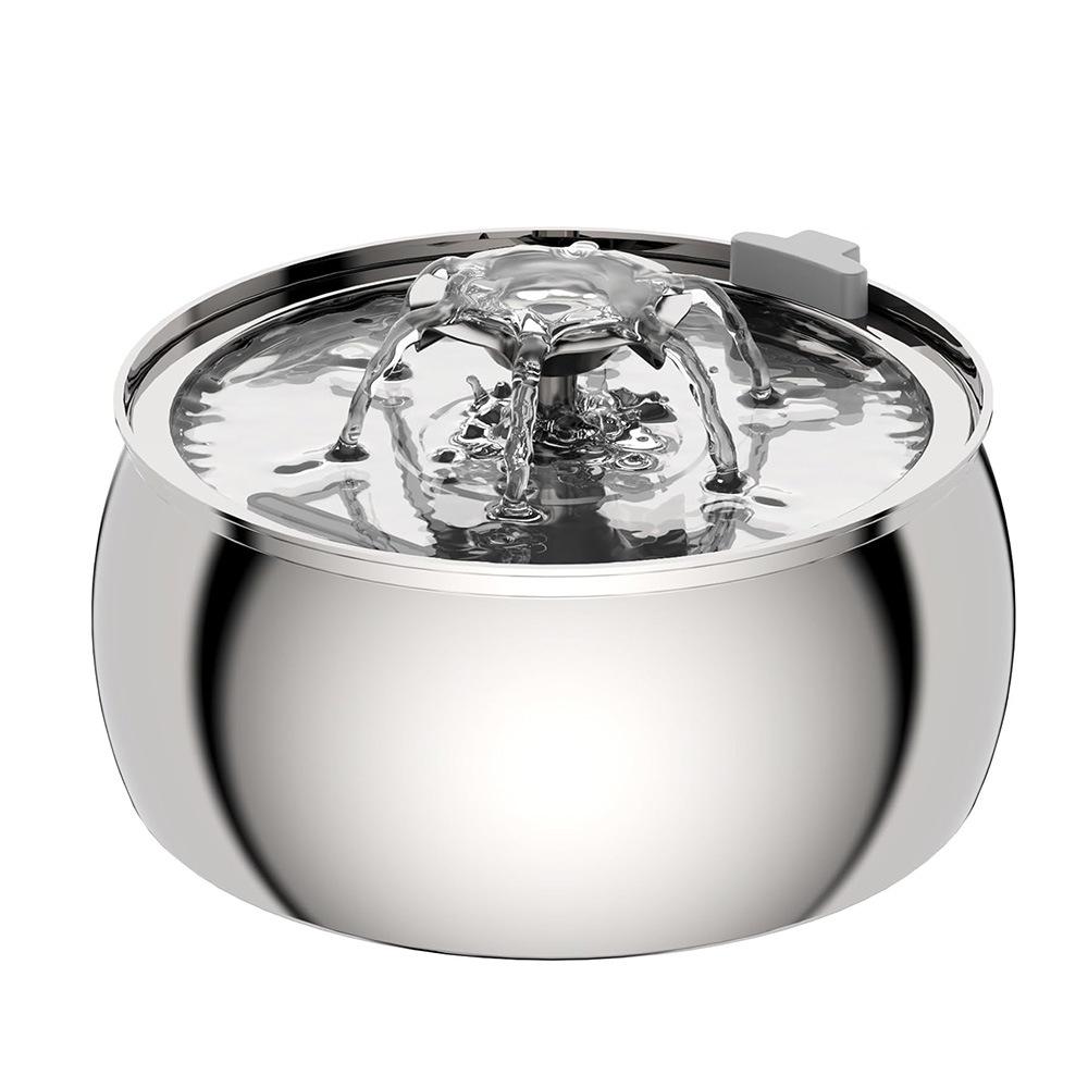 SUS304 Stainless Steel Cat Water Dispenser, 4L Capacity, Automatic Pet Feeder with Copper Tube