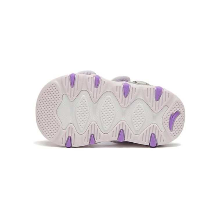 Anta Kids Anti-Kick Shock Absorption Low-Top Walking Shoes Baby Shoes Pink Purple 322320067-2