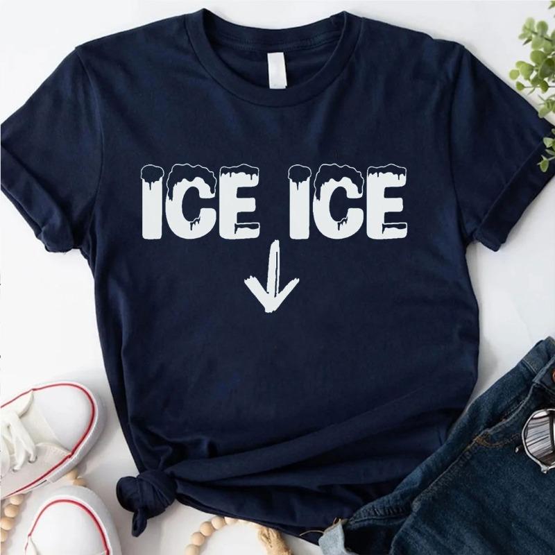 Ice Ice Baby Cotton Tshirt Pregnant Shirt Pregnancy Reveal Gift AnnounceUnisext Tee New Mom Mom To Be Mama Gift Womens Tees S