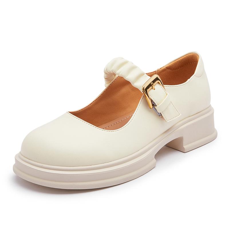 Cheap Mary Jane Shoes Women Genuine Leather Women Spring Shoes Vintage