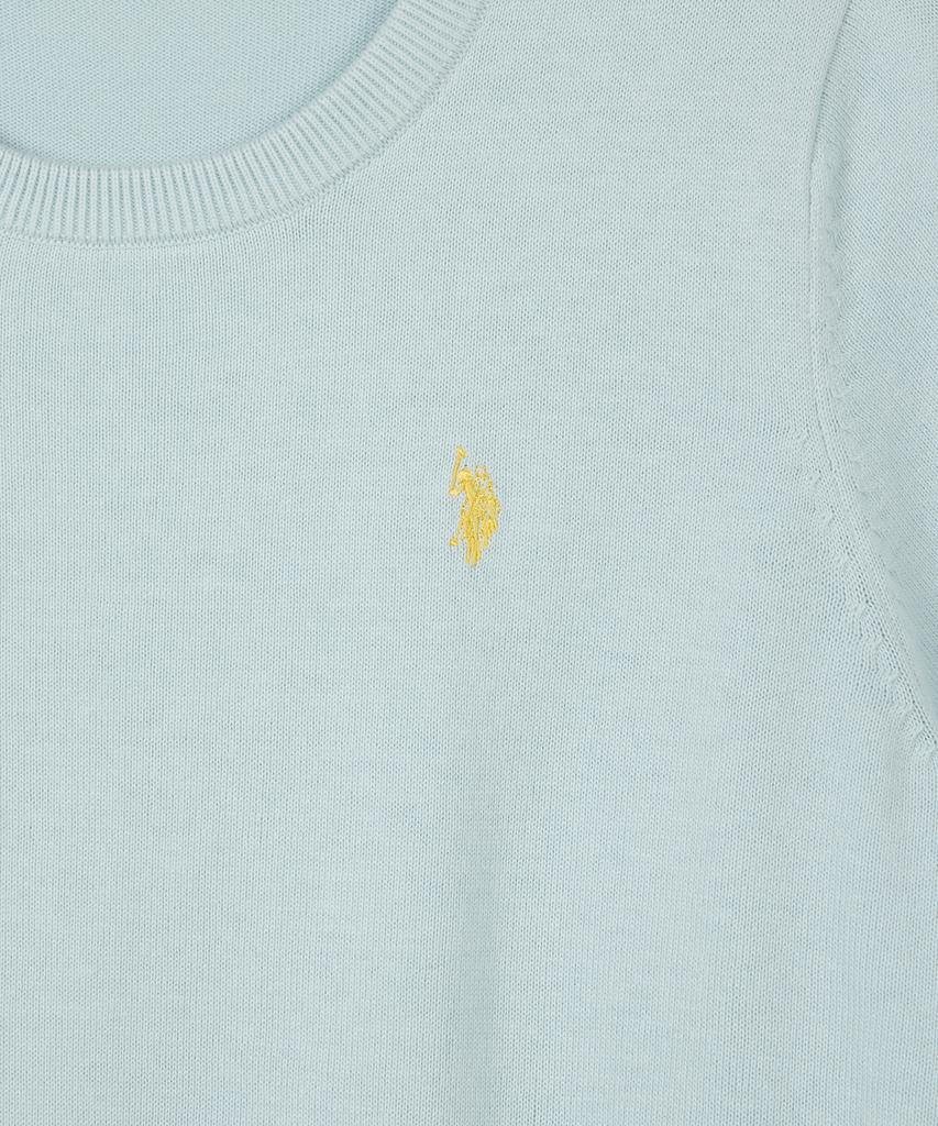 USPOLOASSN Cotton Short Sleeve Round Knit_Sky Blue