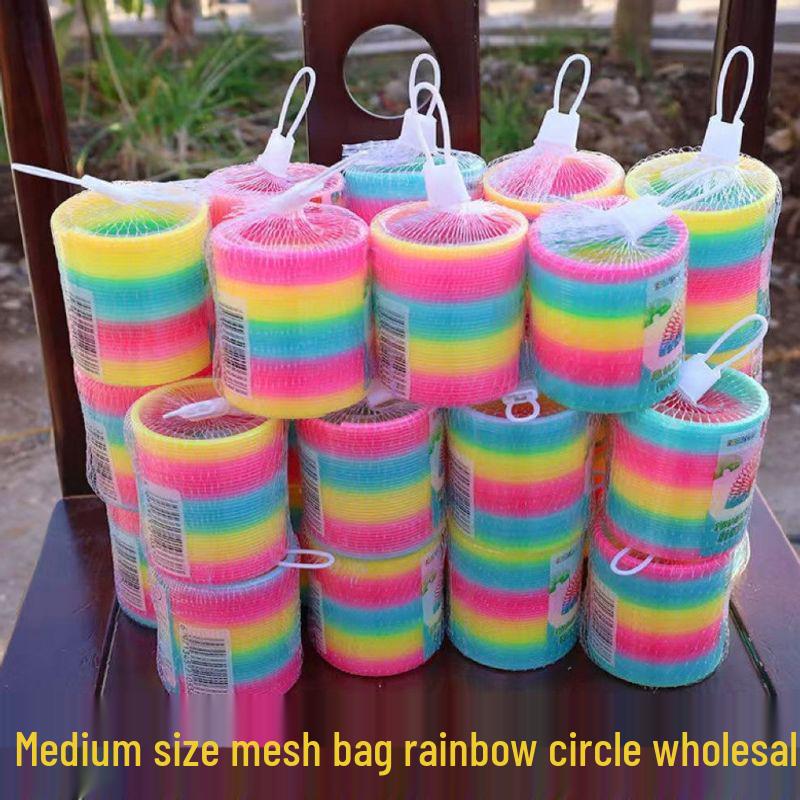 10 Medium Rainbow Stacker Slinkies - Kids' Toys for Parties, Prizes & Stress Relief