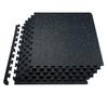 VEVOR 0.56 Inch Thick Gym Floor Mats, 25 Tiles Rubber Top with EVA Foam, 25" x 25" Gym Flooring Workout Mats with 100sq.ft Coverage
