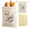 Wiederverwendbare Bienenwachs Brottaschen Bio Leinen Verschluss Sourdough Brottaschen Bienenwachs Beschichtet Frischeerhaltung