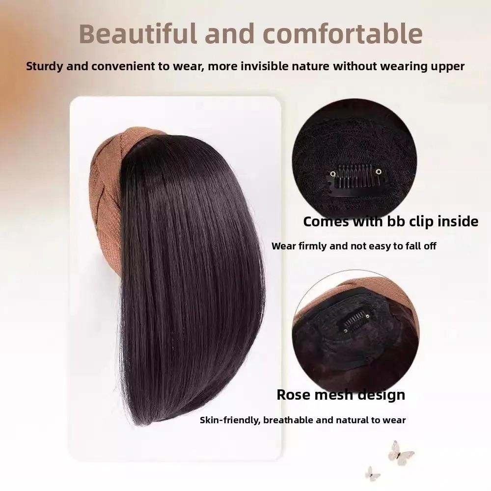 New Hair Extension Synthetic Headband Natural Replacement Wig Clip Straight Hair Hair Band Women