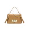 Elegant Pu Leather Mini Square Handbag For Women Charming Retro Shoulder Bag